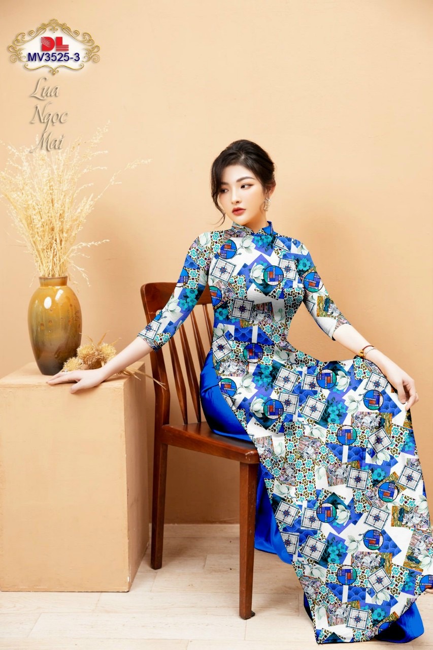 Vải áo dài hoa văn đều dlmv-3525 - Ảnh 17