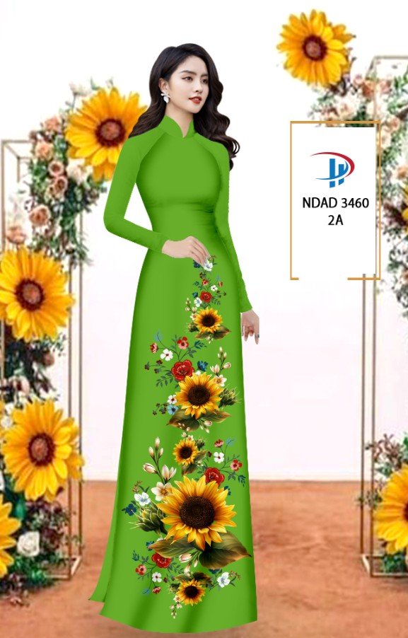Vải áo dài hoa hướng dương ndad-3460 - Ảnh 18