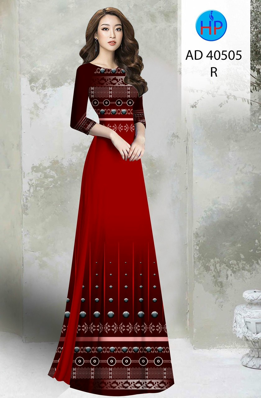 Vải áo dài hoa văn ad 40505