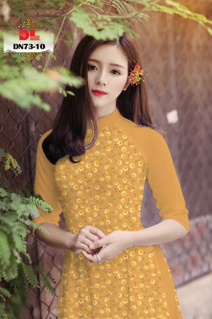Vải áo dài hoa nhí dldn-73 - Ảnh 14
