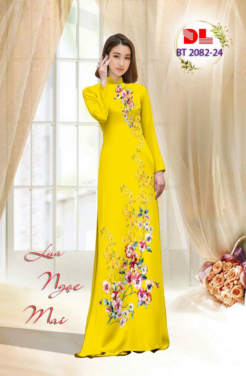 Vải áo dài hoa 3d dlbt-2082 - Ảnh 15
