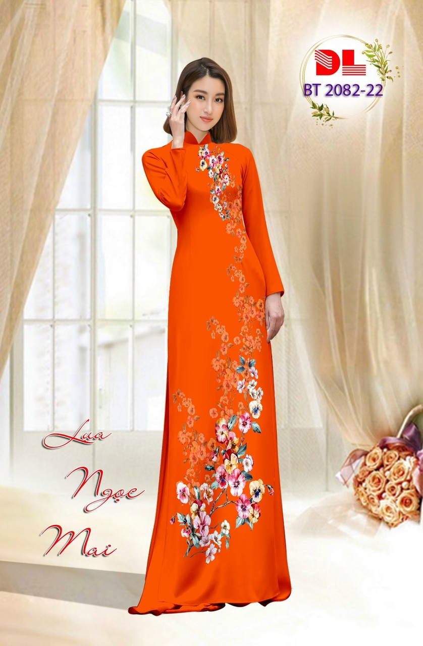 Vải áo dài hoa 3d dlbt-2082 - Ảnh 10