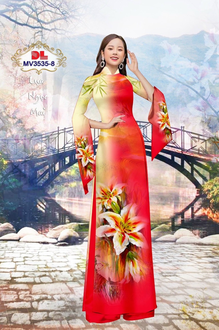 Vải áo dài hoa ly dlmv-3535 - Ảnh 13
