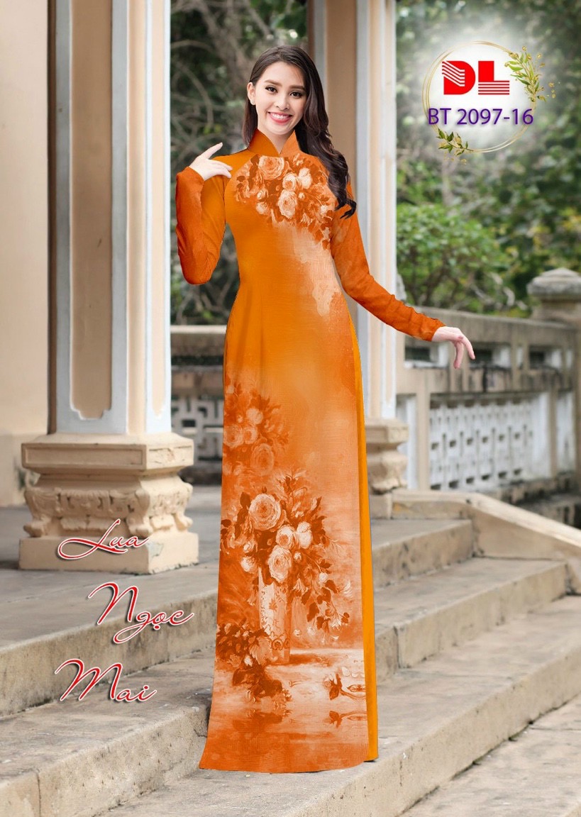 Vải áo dài hoa trên dưới dlbt-2097 - Ảnh 10