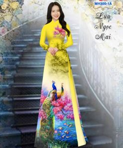 Vải áo dài chim công dlmh-300