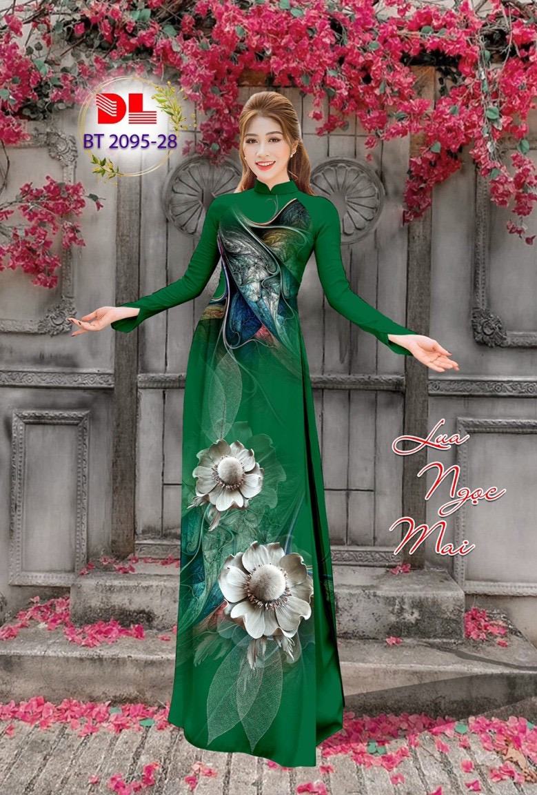 Vải áo dài hoa 3d dlbt-2095 - Ảnh 13