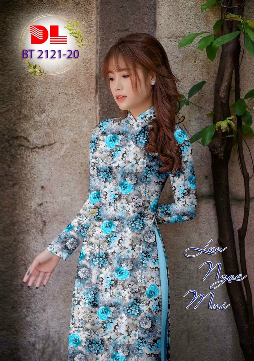 Vải áo dài hoa đều dlbt-2121 - Ảnh 4