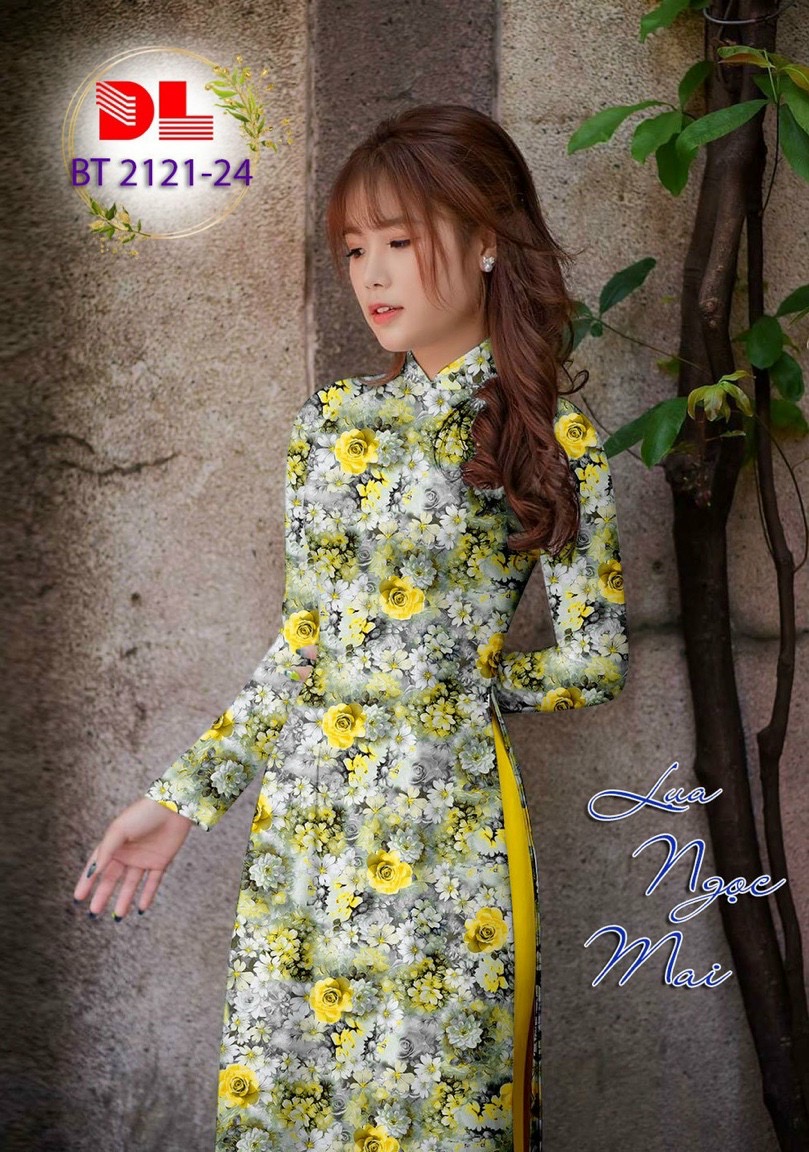 Vải áo dài hoa đều dlbt-2121 - Ảnh 11
