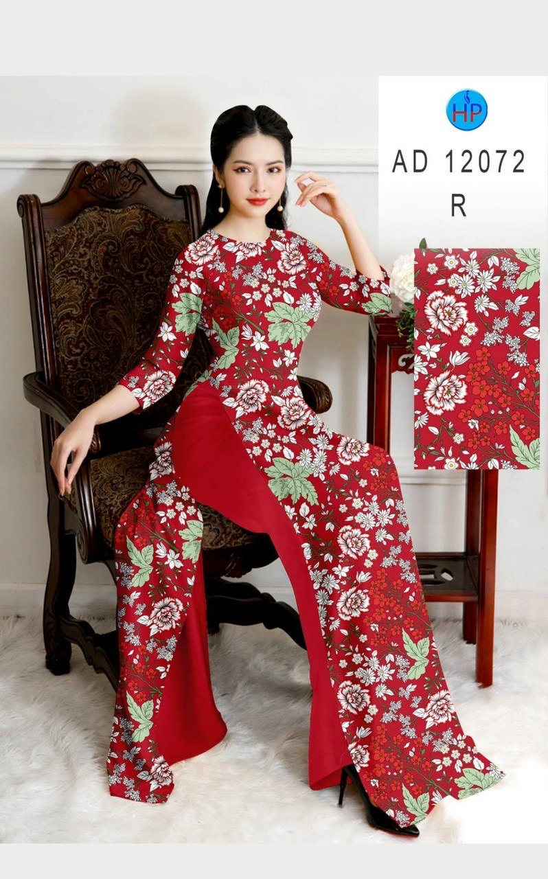 Vải áo dài hoa đều ad 12072 - Ảnh 5
