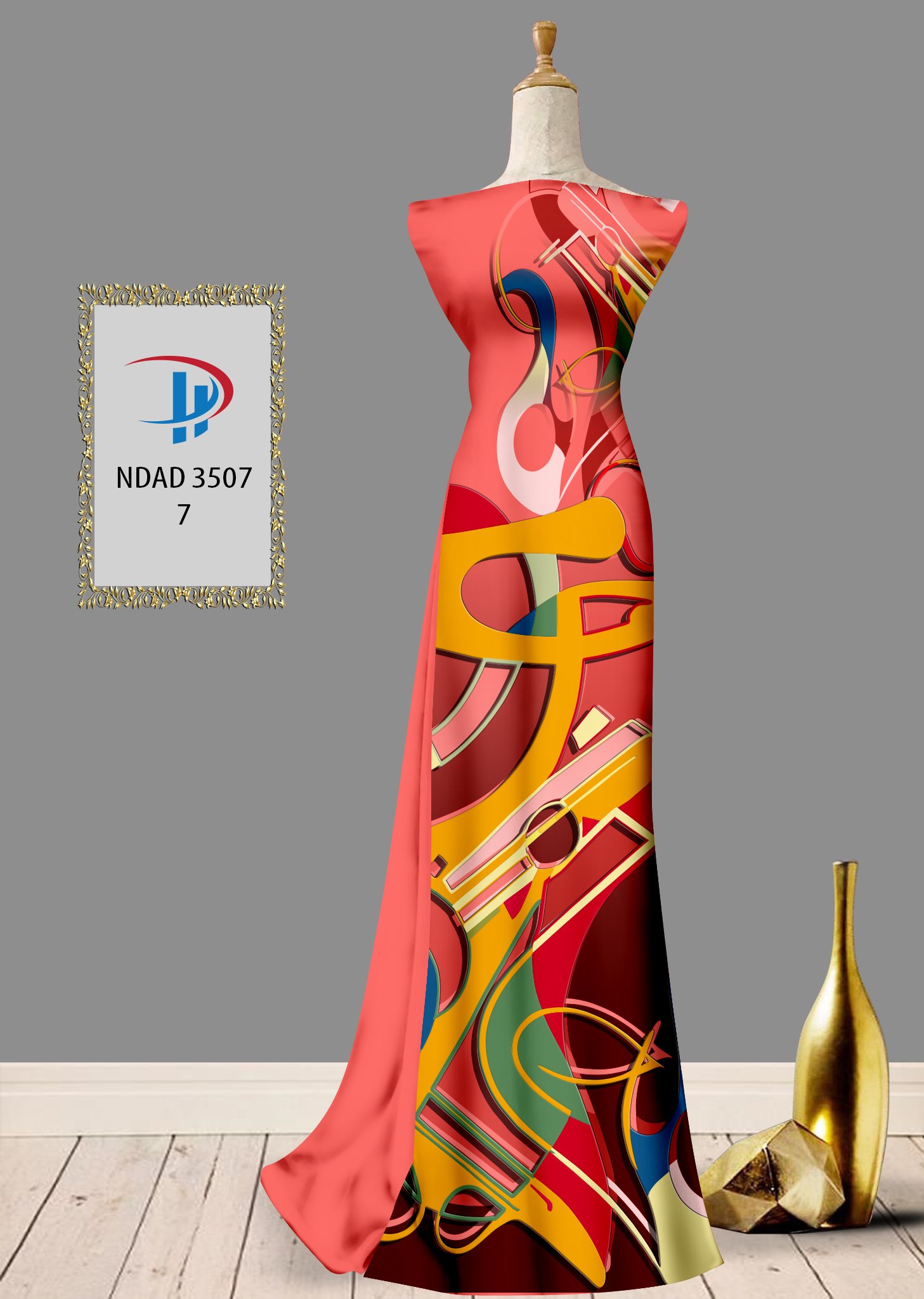 Vải áo dài lập thể ndad-3507 - Ảnh 8
