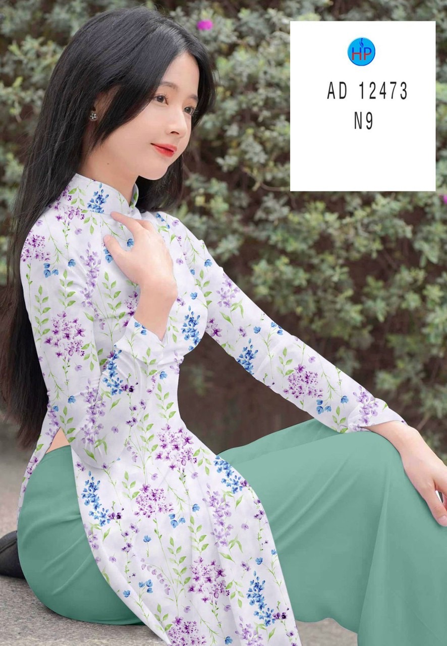 Vải áo dài hoa nhí ad 12473 - Ảnh 7