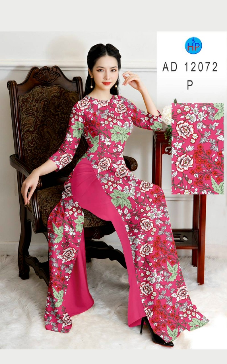 Vải áo dài hoa đều ad 12072 - Ảnh 8