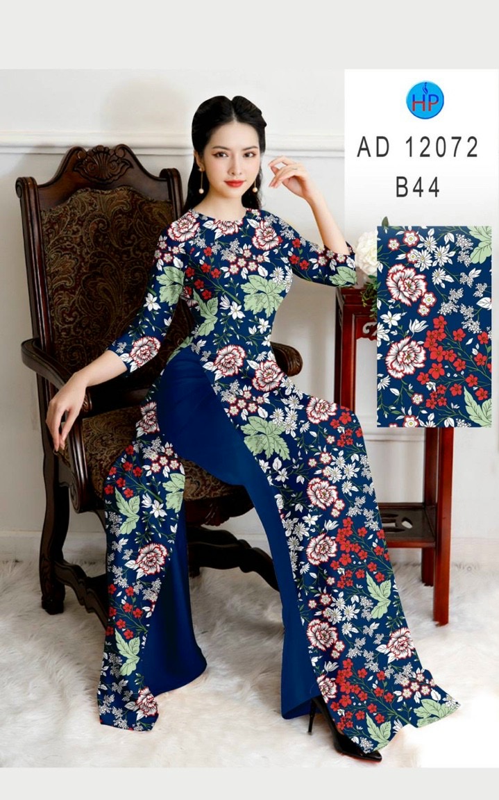 Vải áo dài hoa đều ad 12072 - Ảnh 16