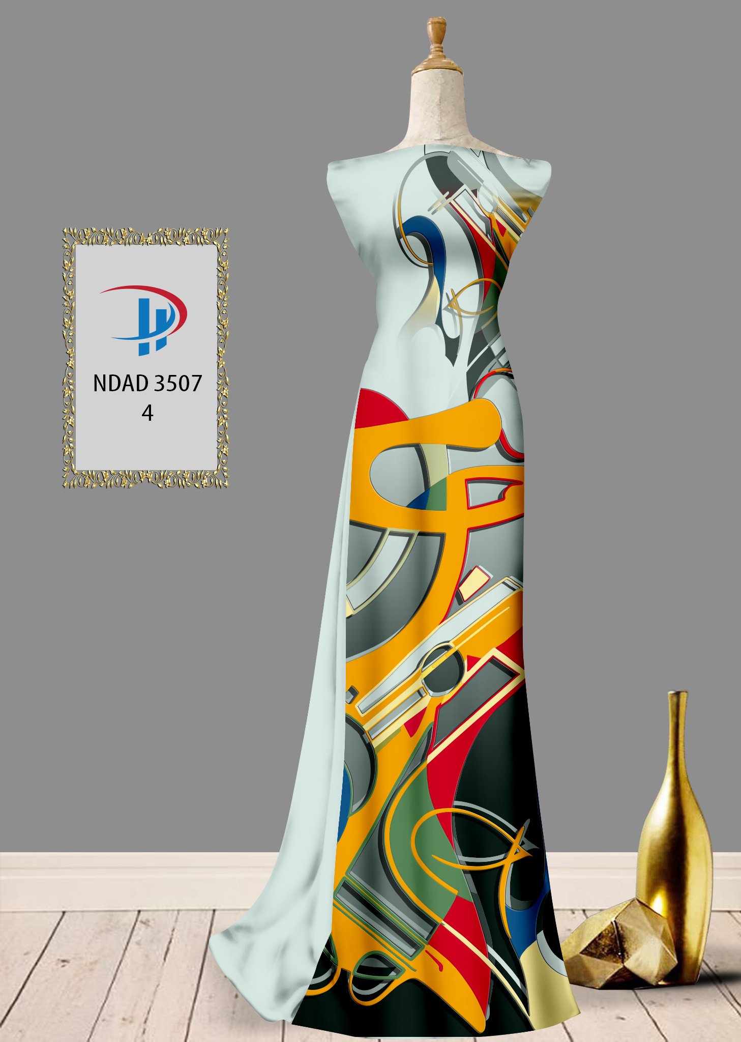 Vải áo dài lập thể ndad-3507 - Ảnh 7