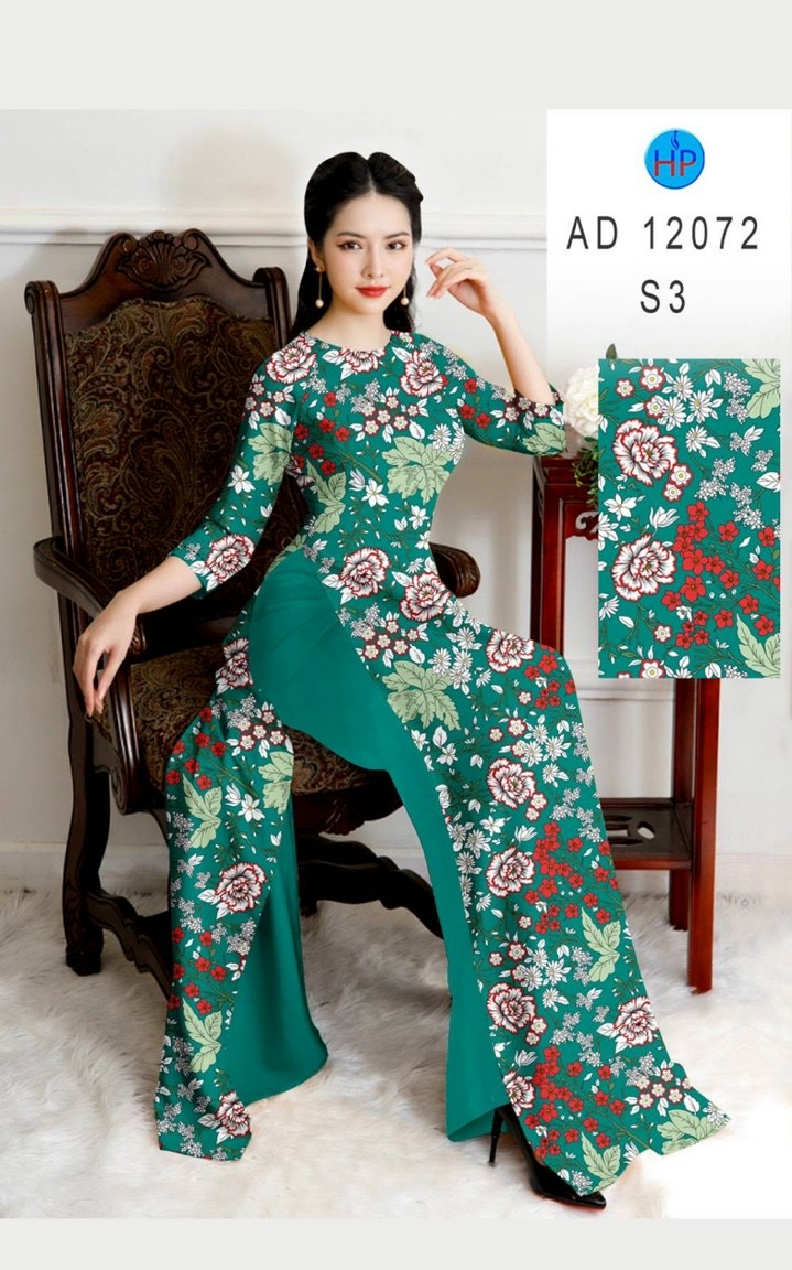 Vải áo dài hoa đều ad 12072 - Ảnh 19
