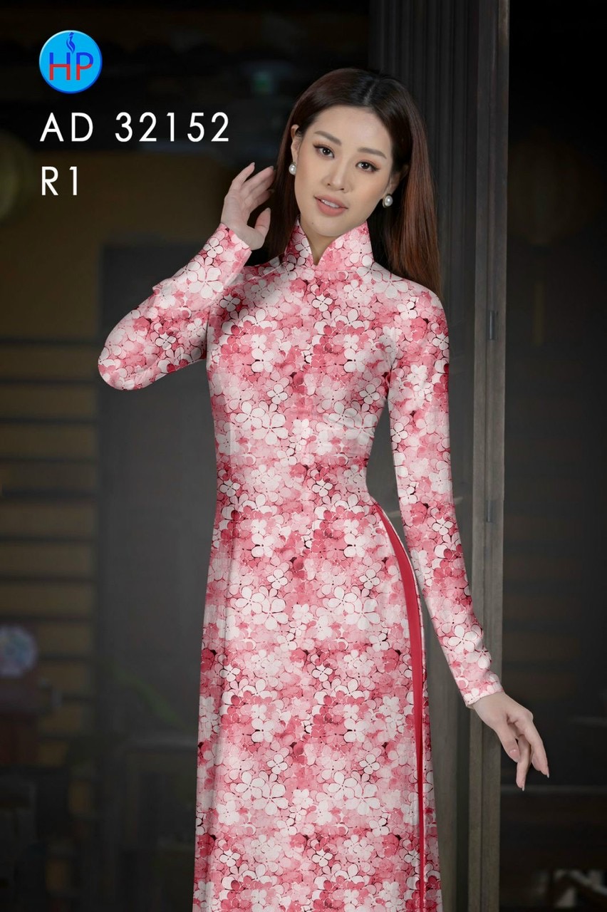 Vải áo dài hoa đều ad 32152 - Ảnh 3