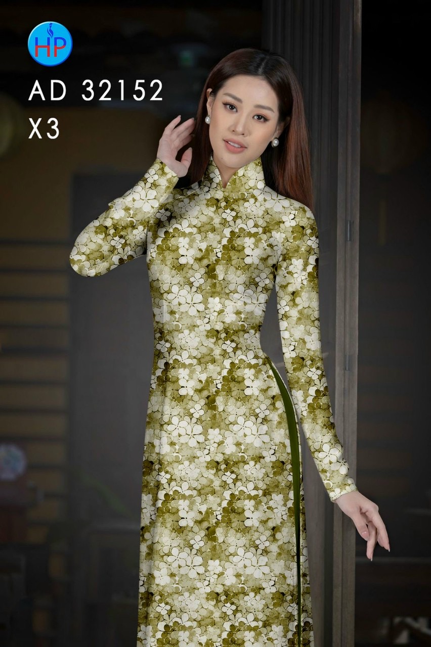 Vải áo dài hoa đều ad 32152 - Ảnh 5
