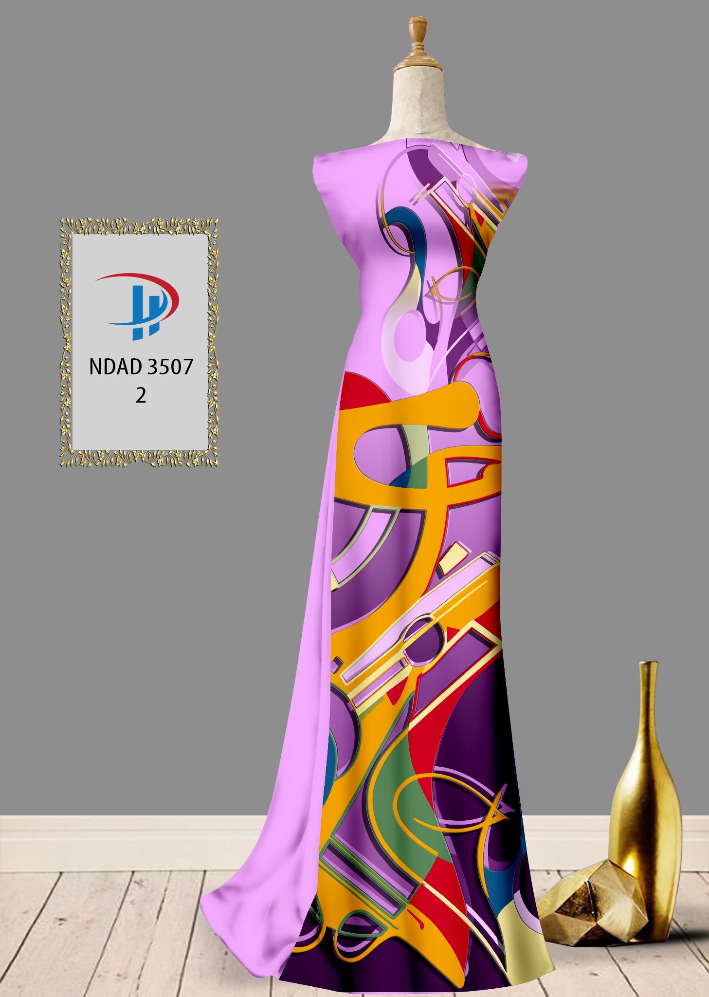 Vải áo dài lập thể ndad-3507