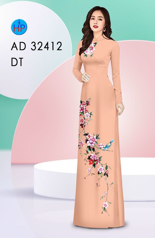 Vải áo dài hoa trên dưới ad 32412 - Ảnh 6