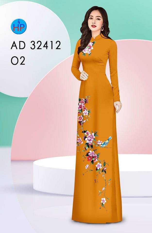 Vải áo dài hoa trên dưới ad 32412 - Ảnh 14