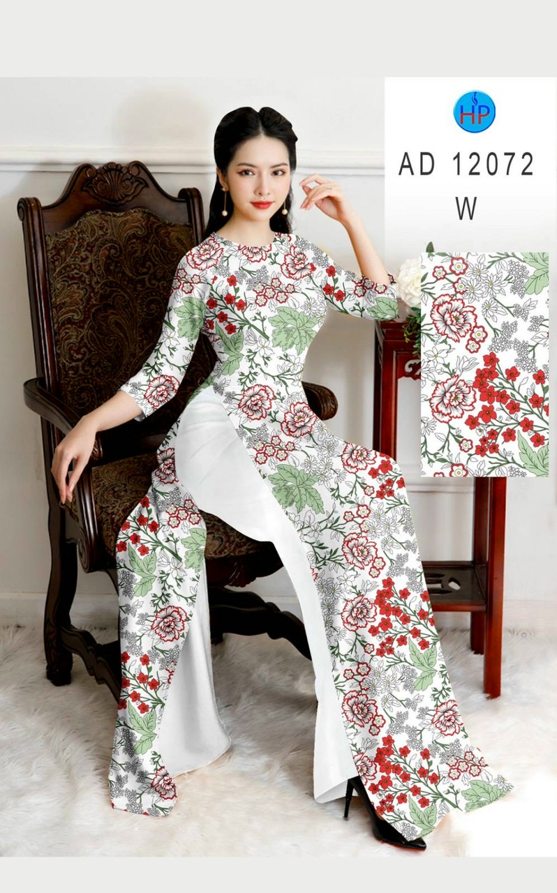 Vải áo dài hoa đều ad 12072 - Ảnh 14