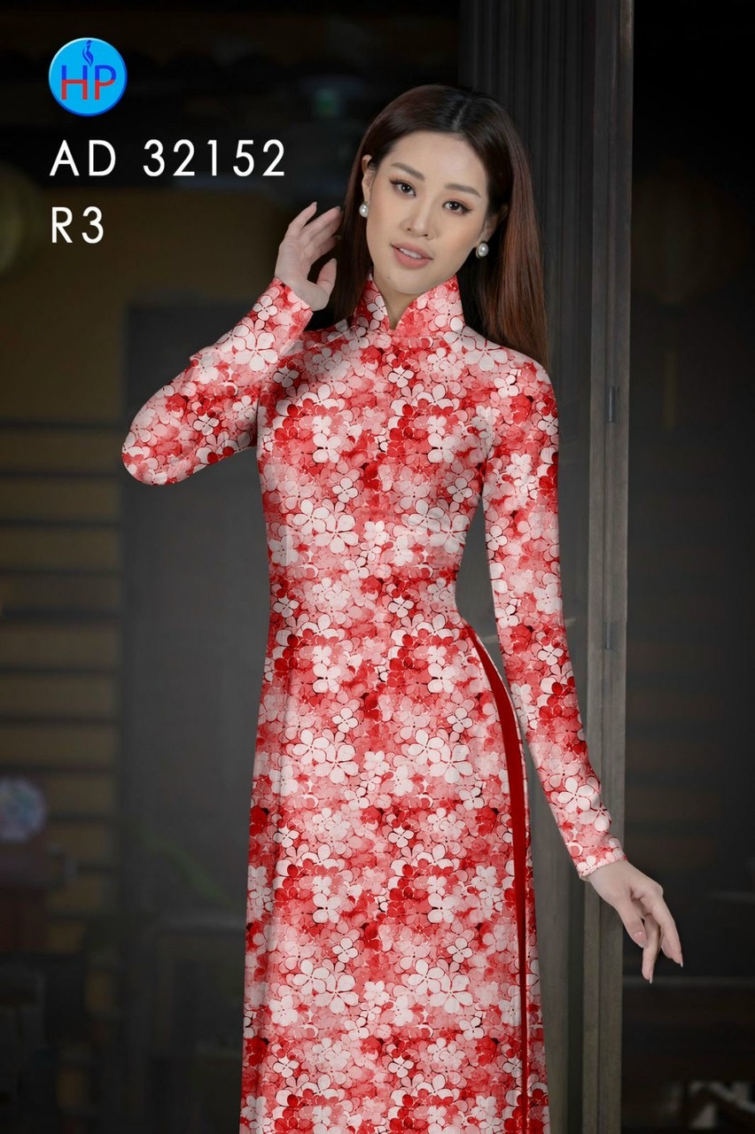 Vải áo dài hoa đều ad 32152