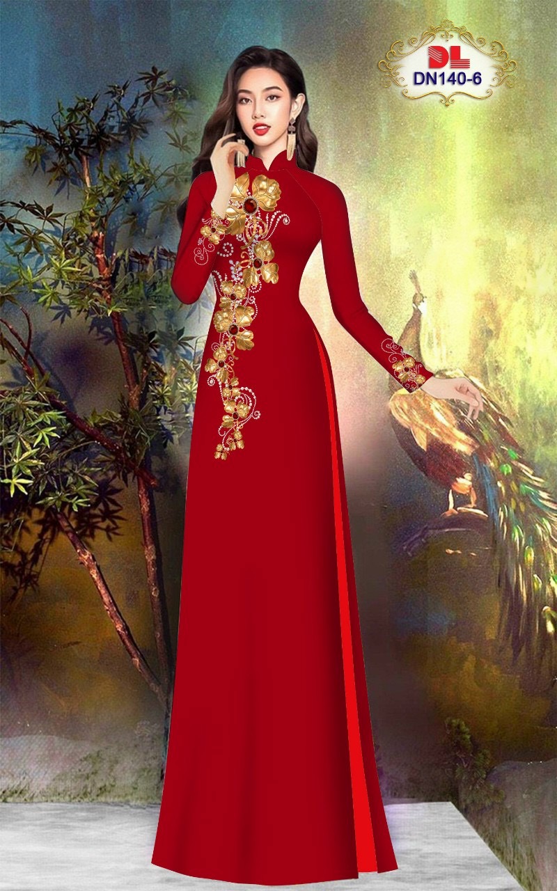 Vải áo dài hoa eo dldn-140