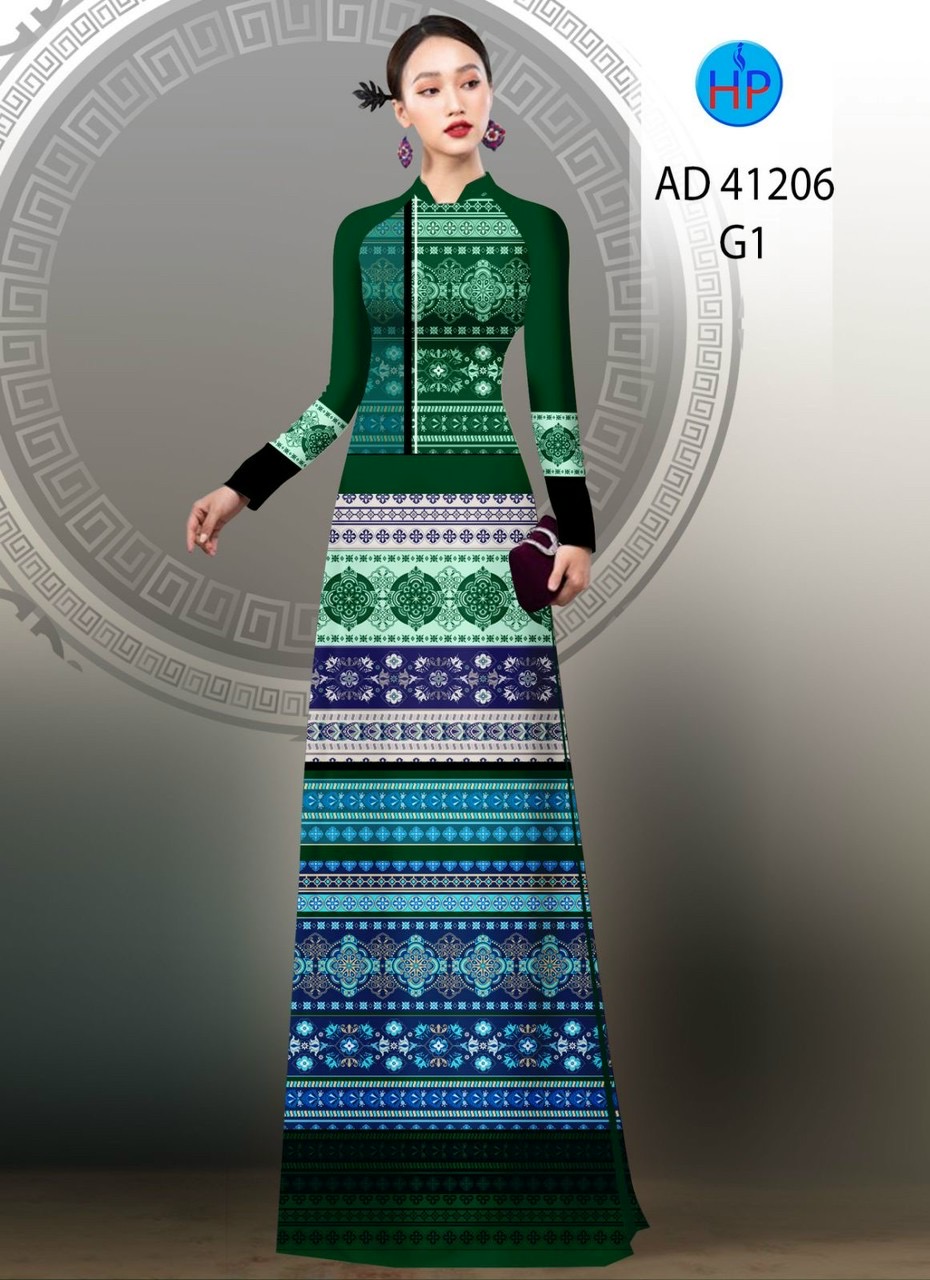 Vải áo dài thổ cẩm ad 41206 - Ảnh 9