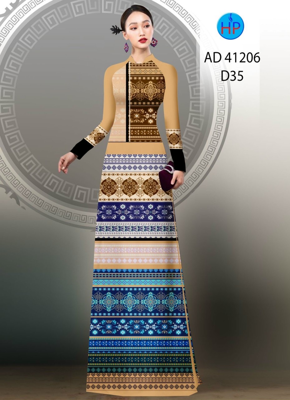 Vải áo dài thổ cẩm ad 41206 - Ảnh 4