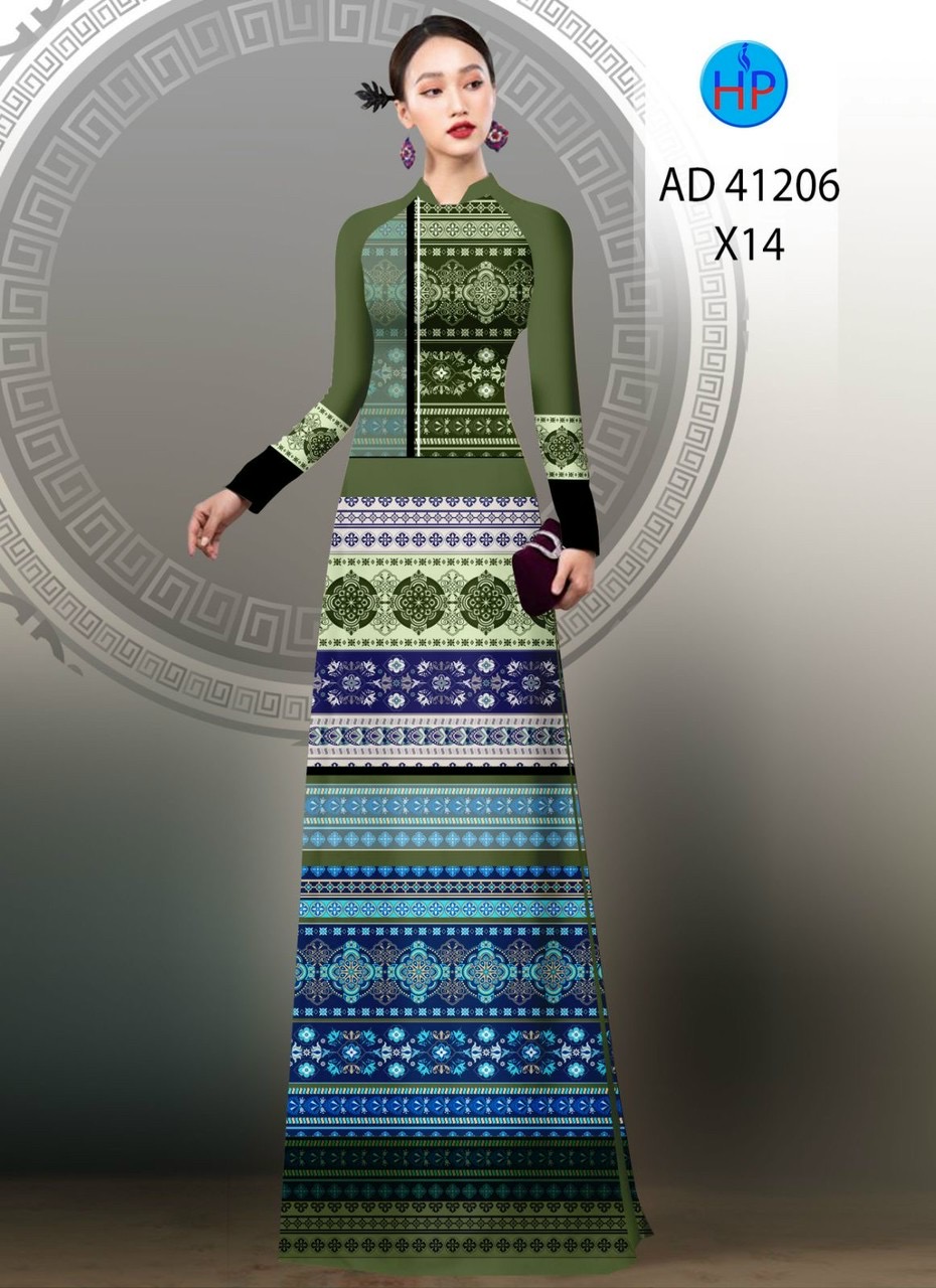 Vải áo dài thổ cẩm ad 41206 - Ảnh 7