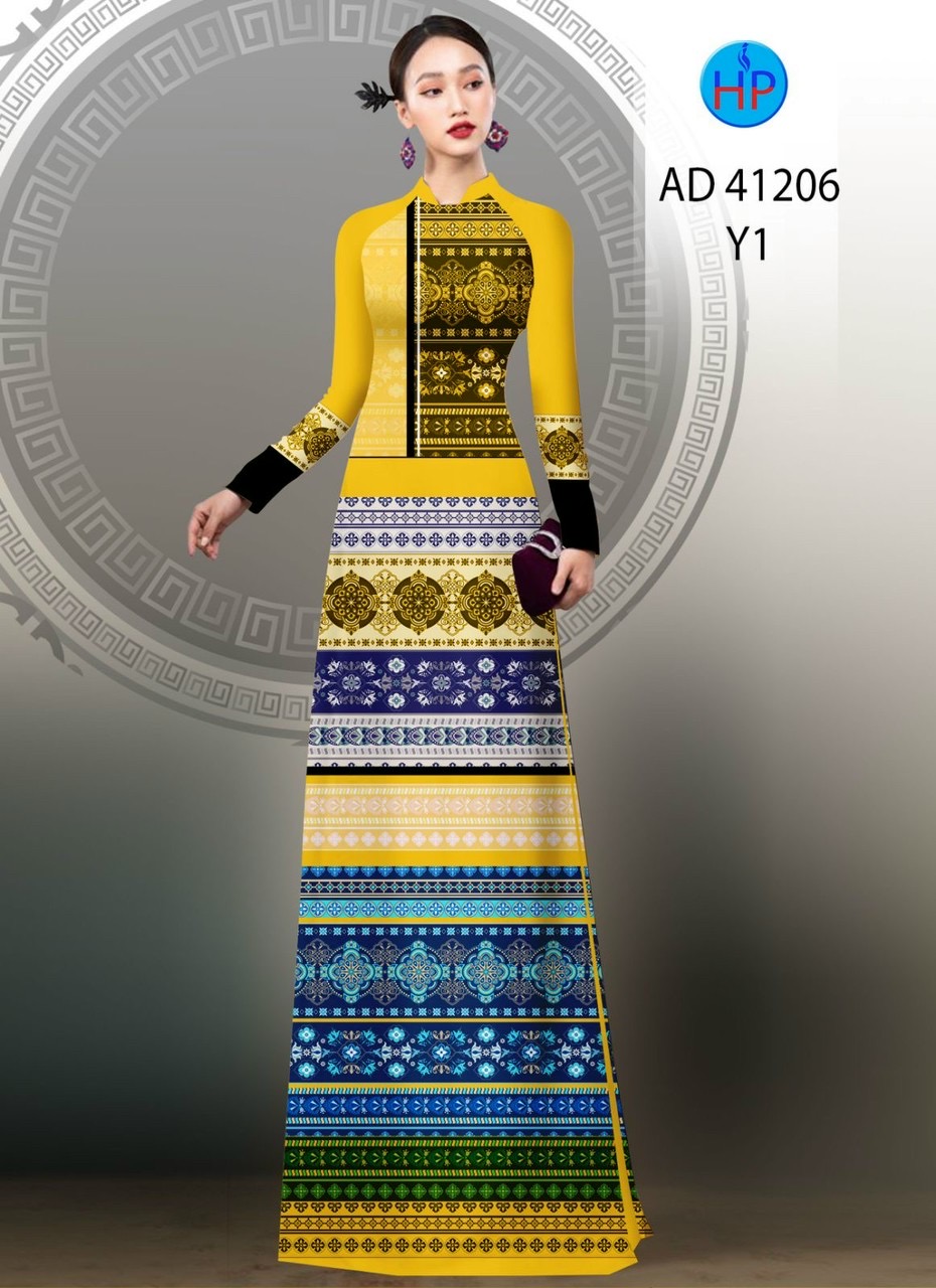 Vải áo dài thổ cẩm ad 41206 - Ảnh 11