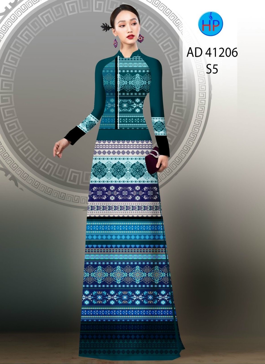 Vải áo dài thổ cẩm ad 41206 - Ảnh 2