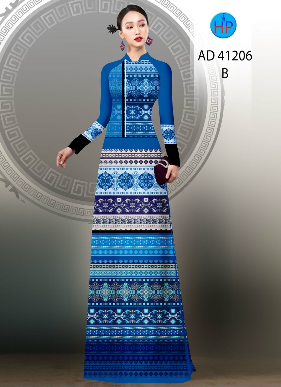 Vải áo dài thổ cẩm ad 41206 - Ảnh 3