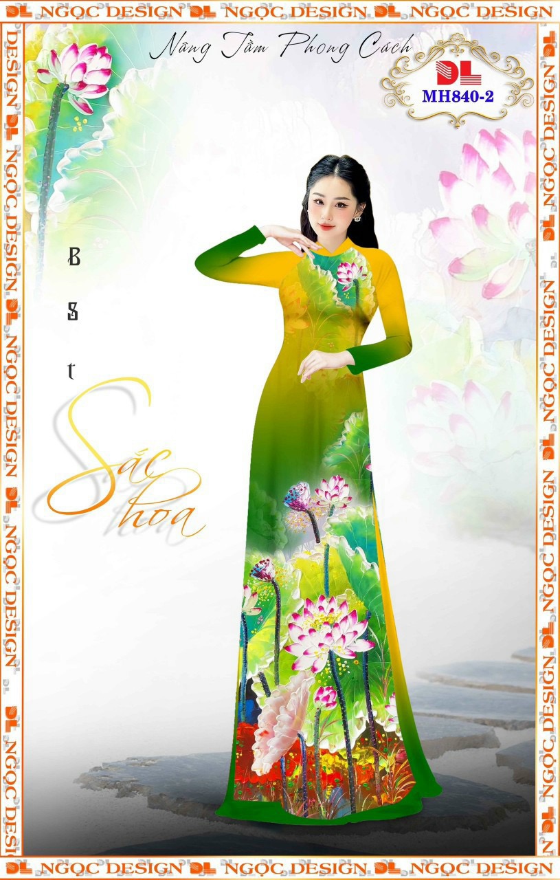 Vải áo dài hoa sen dlmh-840 - Ảnh 17