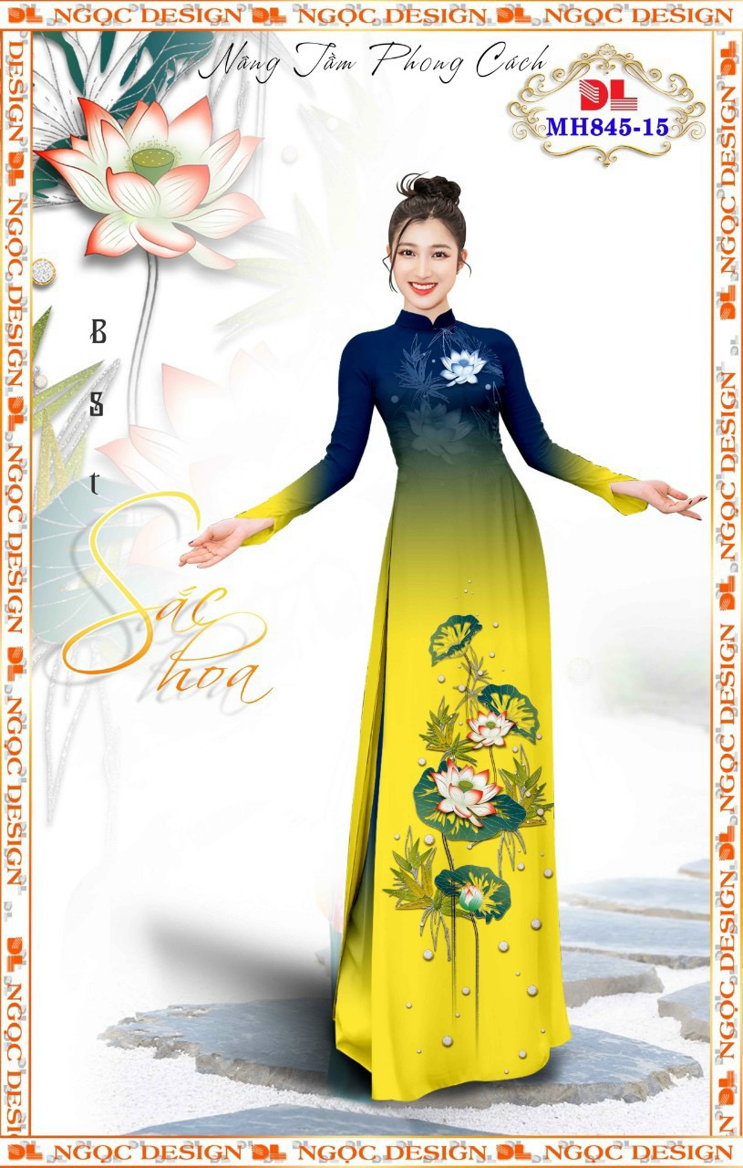 Vải áo dài hoa sen dlmh-845 - Ảnh 20