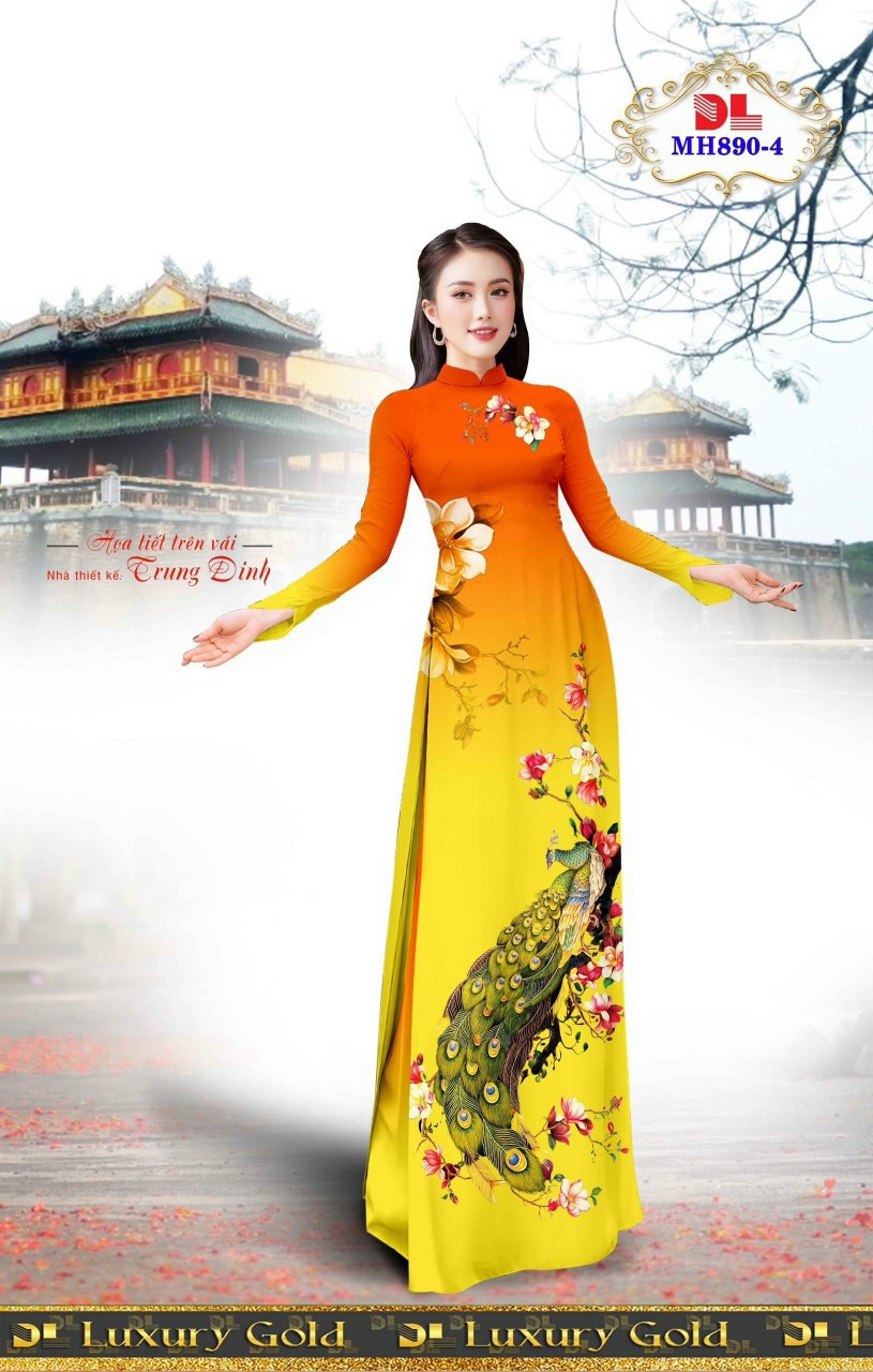 Vải áo dài chim công dlmh-890 - Ảnh 6