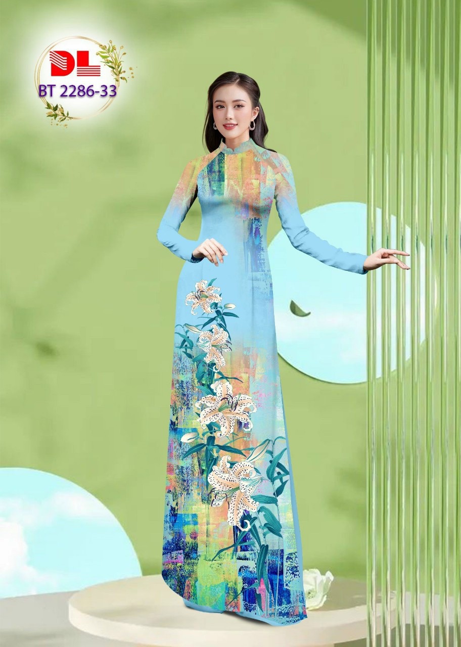 Vải áo dài hoa ly dlbt-2286 - Ảnh 14