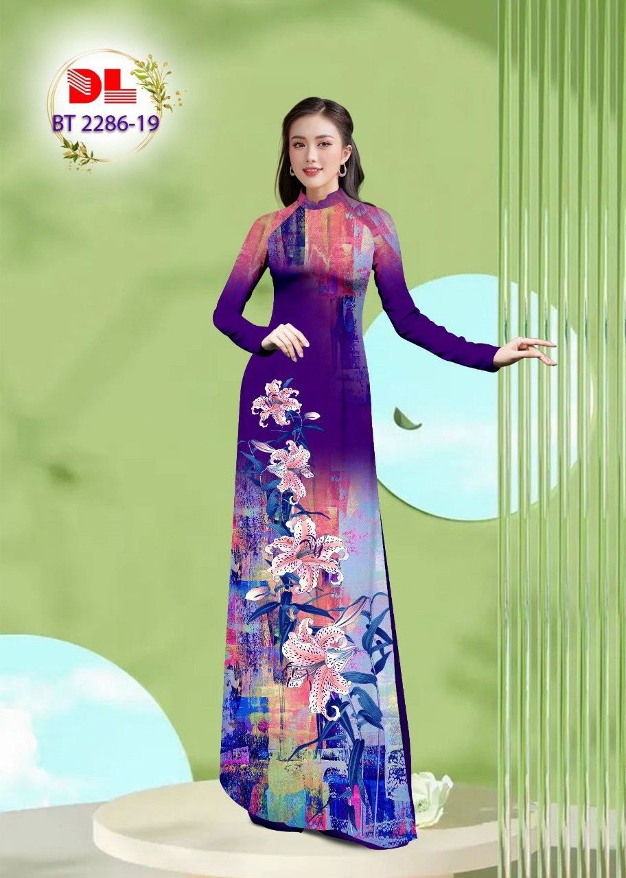 Vải áo dài hoa ly dlbt-2286 - Ảnh 11