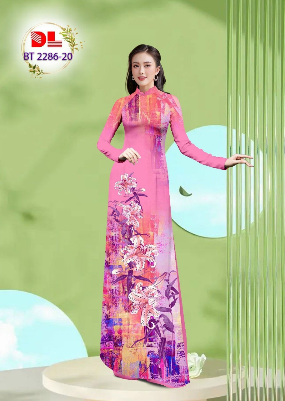 Vải áo dài hoa ly dlbt-2286 - Ảnh 12