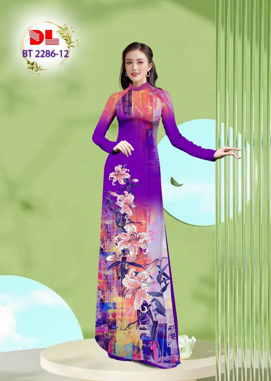 Vải áo dài hoa ly dlbt-2286 - Ảnh 9