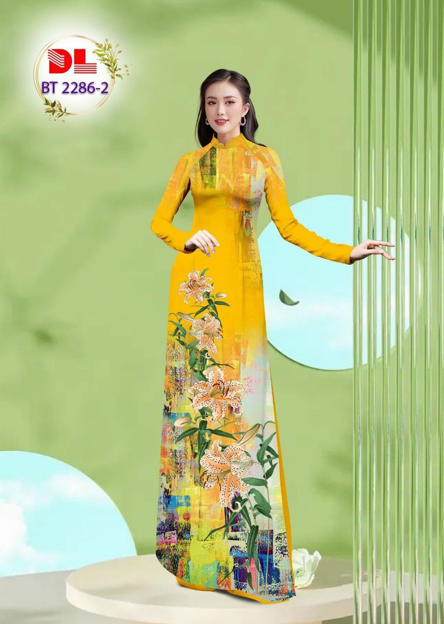 Vải áo dài hoa ly dlbt-2286 - Ảnh 2
