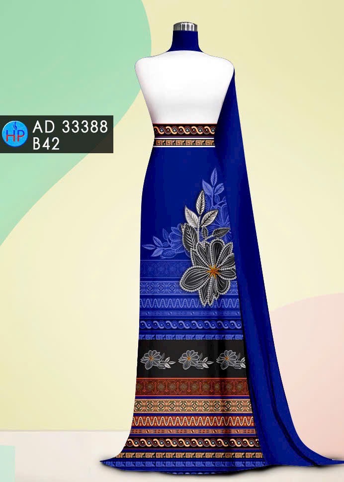 Vải áo dài hoa văn ad 33388