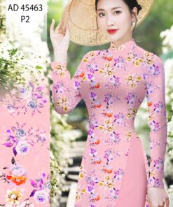 Vải áo dài hoa nguyên áo ad 45463