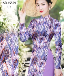 Vải áo dài hoa văn đều ad 45559