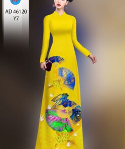 Vải áo dài hoa văn ad 46120