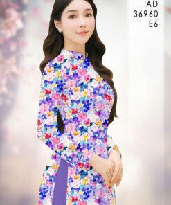 Vải áo dài hoa đều ad 36960