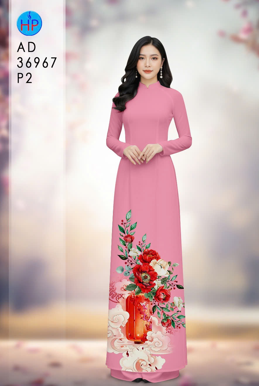 Vải áo dài hoa 3d ad 36967