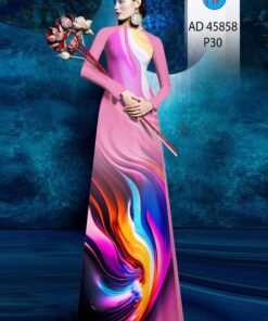 Vải áo dài hoa văn ad 45858