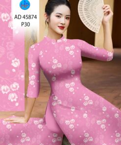 Vải áo dài hoa nhí ad 45874
