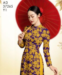 Vải áo dài hoa nguyên áo ad 37265